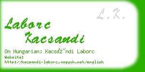 laborc kacsandi business card